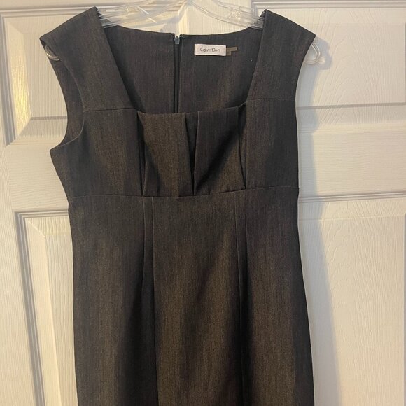 Denim-like Calvin Klein Sheath dress - 8P - Picture 1 of 7